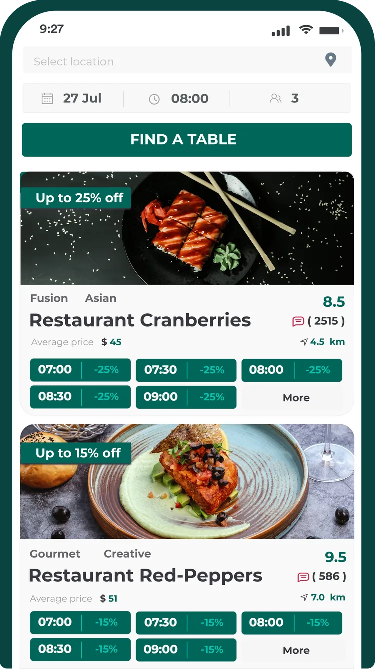 Discover and book a restaurant with Avopla
